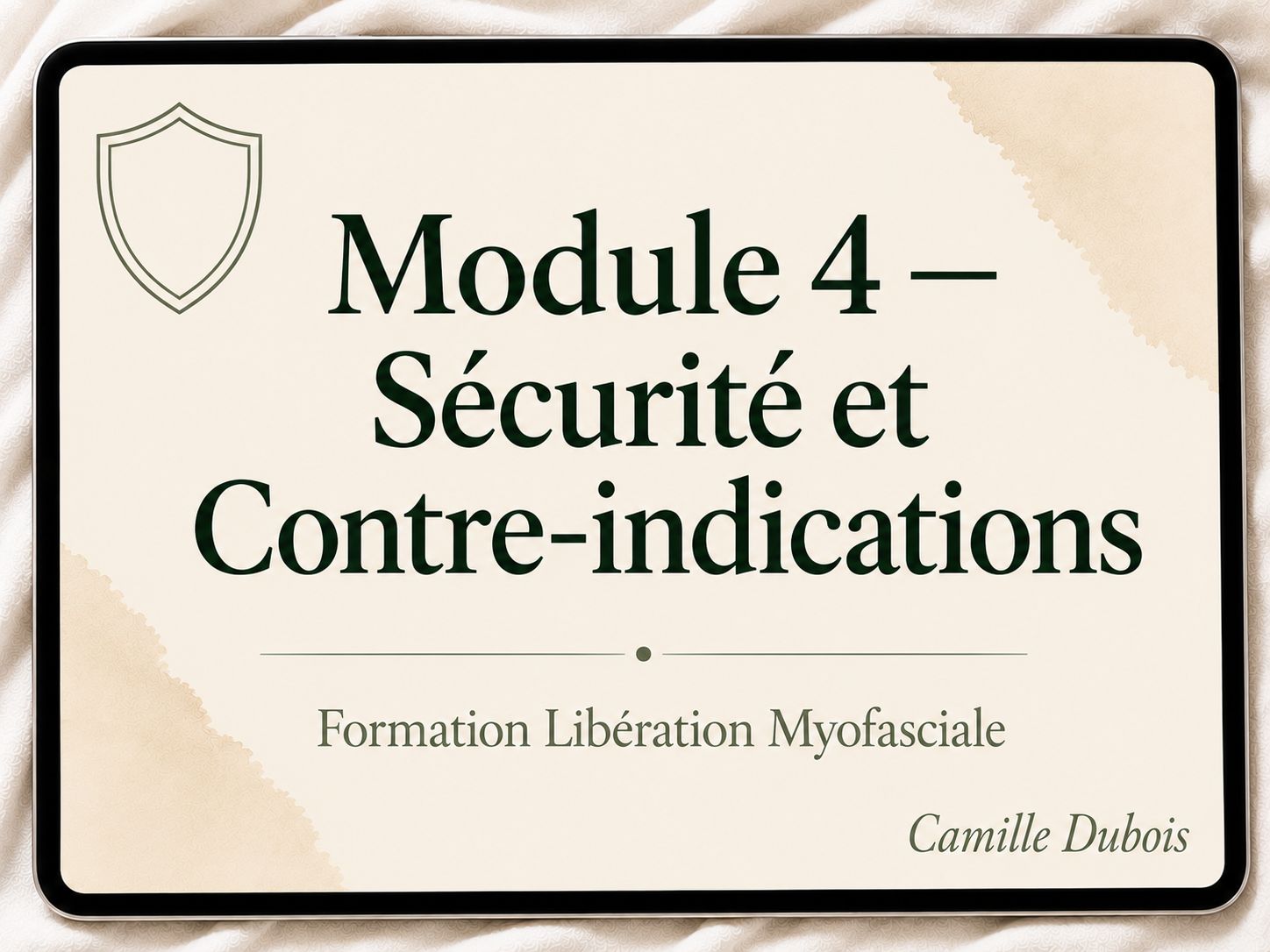 Module 4 - Sécurité et contre-indications