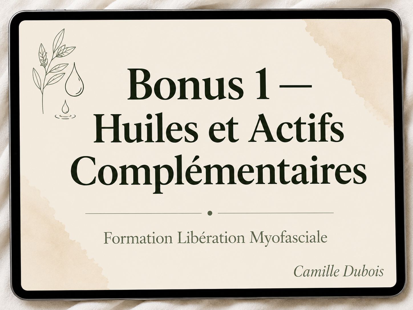 Bônus 1 - Huiles et actifs